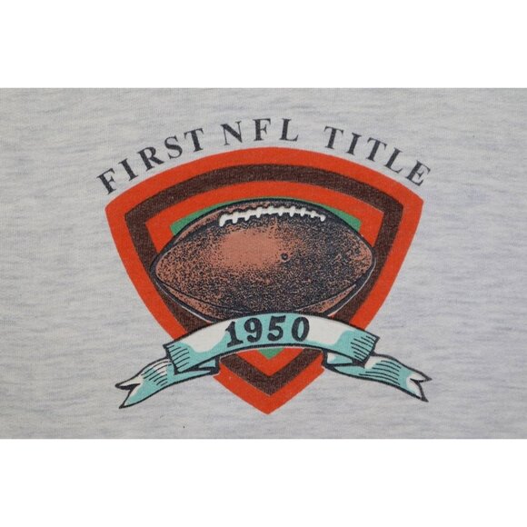 Vintage Long Gone Cleveland Browns NFL Crewneck Sweatshirt Men's L Gray - Picture 9 of 13